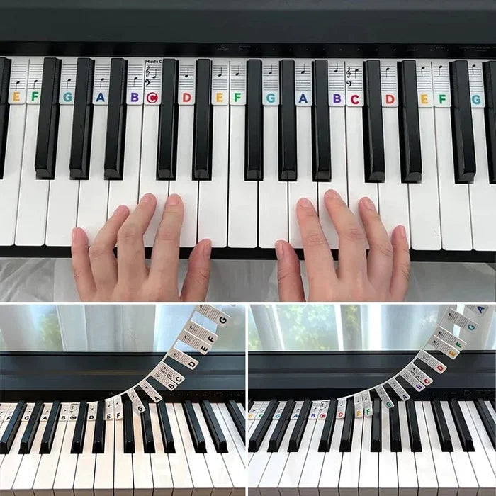 3 PCS Removable Piano Keyboard Note Labels(49% OFF)