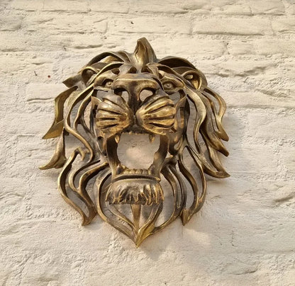 Rare Find-Large Lion Head Wall Mounted Art Sculpture