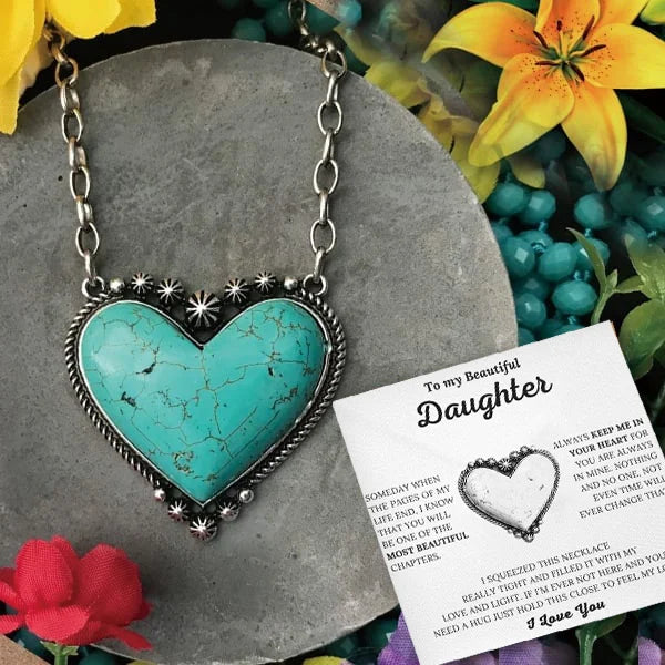 Heart-Shaped Turquoise Necklace