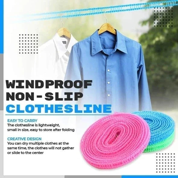 Windproof Non-Slip Clothesline