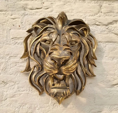 Rare Find-Large Lion Head Wall Mounted Art Sculpture