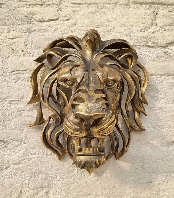 Rare Find-Large Lion Head Wall Mounted Art Sculpture