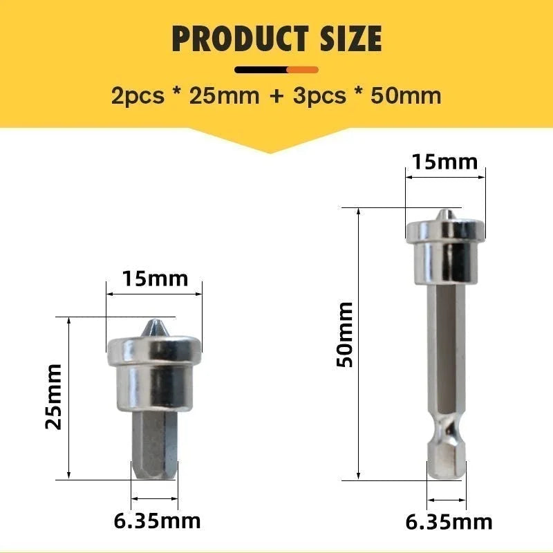 Magnetic Collar Positioning Screwdriver Bits