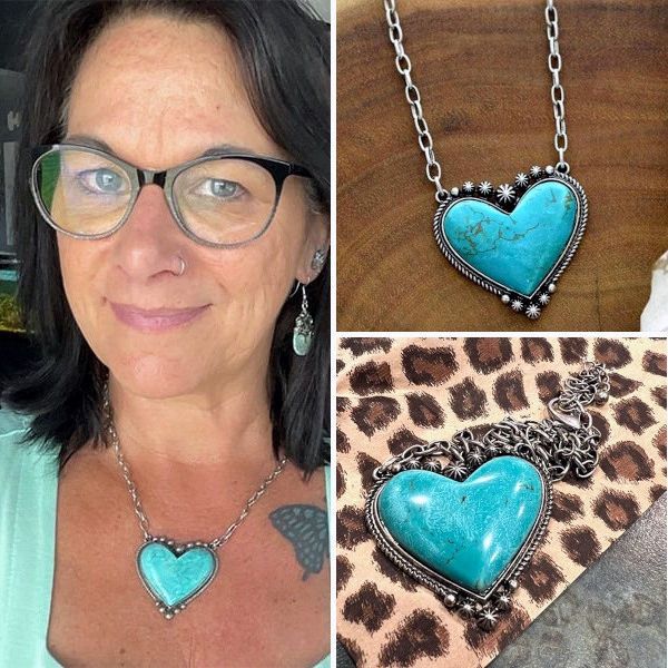 Heart-Shaped Turquoise Necklace